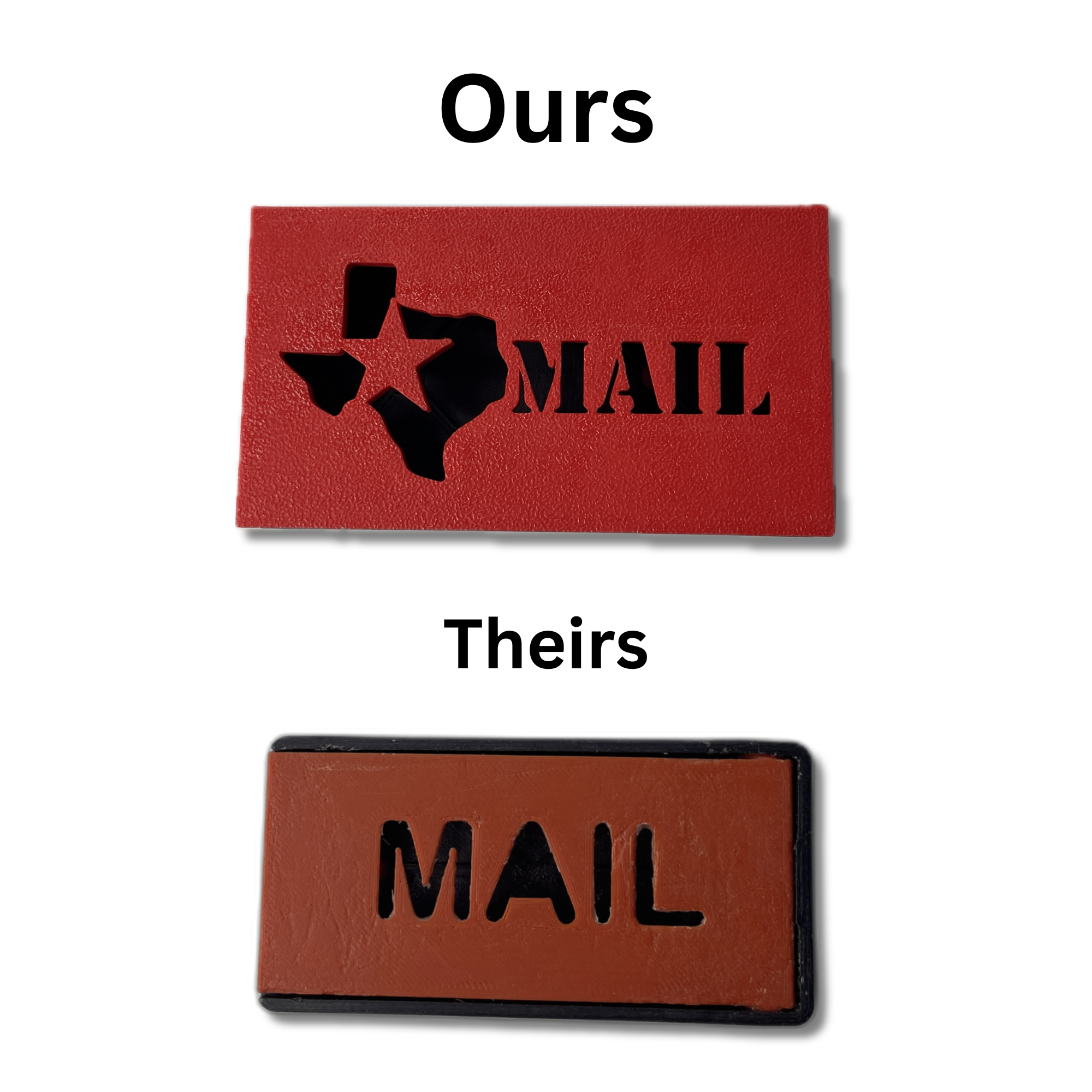 Product comparison of ours vs theirs.